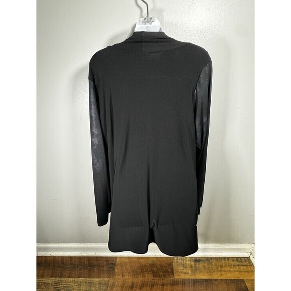 Sympli Cardigan Womens 16 Black Sweater Slinky Minimalist Sophisticated Capsule - Picture 4 of 7